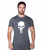 Supplementler.com Skull T-Shirt Gri