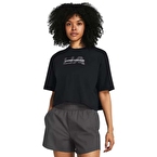 Under Armour Boxy Crop Branded Kadın Kısa Kollu T-Shirt Siyah