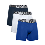 Under Armour Charged Cotton 3'lü Paket Boxer Mavi Lacivert Gri