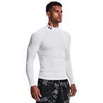 Under Armour ColdGear Compression Mock Uzun Kollu T-Shirt Beyaz