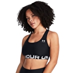 Under Armour HeatGear Mid Branded Sporcu Sütyeni Siyah