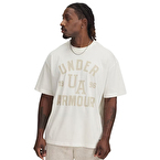 Under Armour Heavyweight Varsity Oversize Kısa Kollu T-Shirt Bej