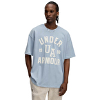 Under Armour Heavyweight Varsity Oversize Kısa Kollu T-Shirt Mavi