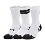 Under Armour Perf Tech Nov 3'Lü Paket Crew Çorap Beyaz Siyah