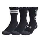 Under Armour Perf Tech Nov 3'Lü Paket Crew Çorap Siyah Beyaz