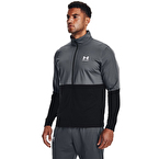 Under Armour Pique Track Jacket Fermuarlı Üst Gri Siyah