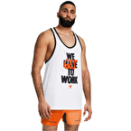 Under Armour Project Rock Get To Work Tank Atlet Beyaz Siyah