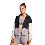 Under Armour Unstoppable Kadın Fermuarlı Sweatshirt Siyah Beyaz