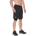 MuscleCloth 2 in 1 Erkek Taytlı Stretch Şort Siyah
