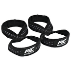 MuscleCloth 8 Loop Lifting Straps Siyah