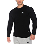 MuscleCloth Basic Uzun Kollu T-Shirt Siyah