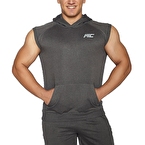 MuscleCloth Kapüşonlu Kolsuz Yelek Gri