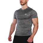 MuscleCloth Pro Stretch Kısa Kollu T-Shirt Füme