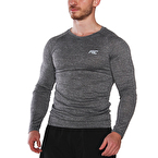 MuscleCloth Pro Stretch Uzun Kollu T-Shirt Füme