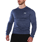 MuscleCloth Pro Stretch Uzun Kollu T-Shirt Lacivert