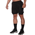MuscleCloth Training 2 in 1 Erkek Taytlı Şort Siyah