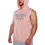 MuscleCloth Training Club Kapüşonlu Kolsuz Sweatshirt Somon