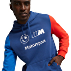 Puma Bmw Mms Essentials Fleece Kapüşonlu Sweatshirt Mavi