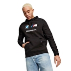 Puma Bmw Mms Essentials Fleece Kapüşonlu Sweatshirt Siyah