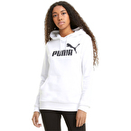 Puma Essentials Logo Kadın Kapüşonlu Sweatshirt Beyaz