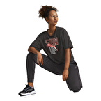 Puma Graphic Kadın Kısa Kollu Crop T-Shirt Siyah
