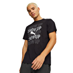 Puma Performance Running Graphic Kısa Kollu T-Shirt Siyah