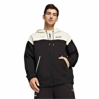 Puma Porsche Legacy Fermuarlı Kapüşonlu Sweatshirt Siyah Bej