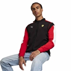 Puma Scuderia Ferrari Race MT7 Fermuarlı Sweatshirt Siyah Kırmızı