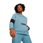 Puma Train All Day Kadın Kapüşonlu Sweatshirt Mavi