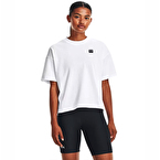 Under Armour LC Oversized Heavyweight Kadın Kısa Kollu T-Shirt Beyaz