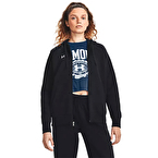 Under Armour Rival Fleece Kapüşonlu Fermuarlı Kadın Sweatshirt Siyah
