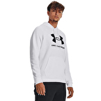 Under Armour Rival Fleece Logo Kapüşonlu Sweatshirt Beyaz