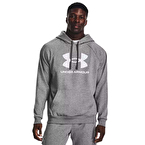 Under Armour Rival Fleece Logo Kapüşonlu Sweatshirt Gri