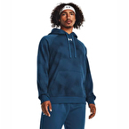 Under Armour Rival Fleece Printed Kapüşonlu Sweatshirt Mavi