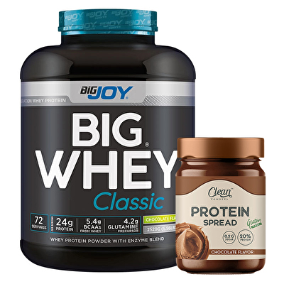 Big Joy Whey Protein 2376 Gr + Clean Powders Protein Spread Çikolata Kombinasyonu