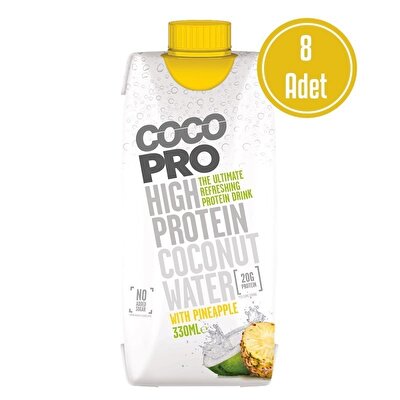 Coco Pro High Protein Coconut Water 330 ML 8 Adet