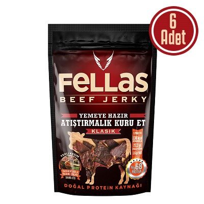 Fellas Beef Jerky Klasik 40 Gr 6'lı Paket