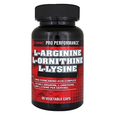 GNC L-Arginine L-Ornithine L-lysine 90 Kapsül