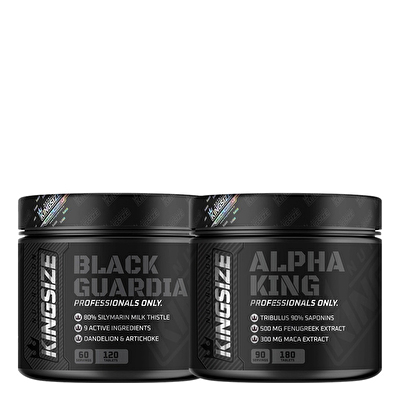 Kingsize Nutrition Alpha King 180 Tablet + Black Guardian 120 Tablet Kombinasyonu