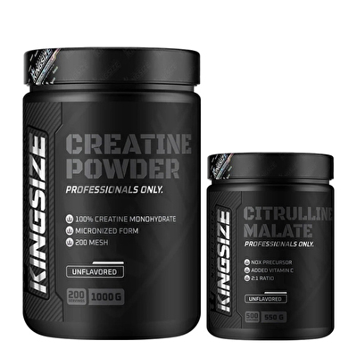 Kingsize Nutrition Citrulline Malate Powder + Creatine Powder Kombinasyonu
