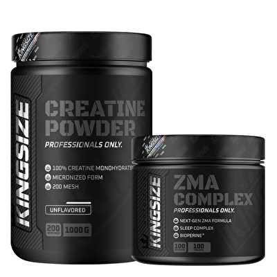 Kingsize Nutrition Creatine Powder + ZMA Complex Kombinasyonu