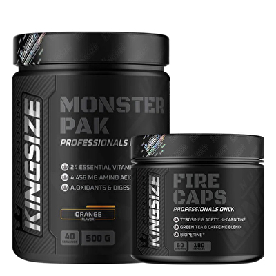 Kingsize Nutrition Fire Caps + Monster Pak Kombinasyonu