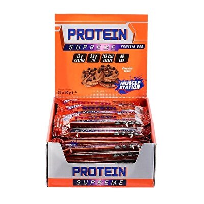 Muscle Station Supreme Protein Bar Chocolate Chunks 40 Gr  24 Adet