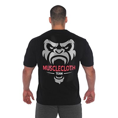 MuscleCloth Team Oversize T-Shirt Siyah