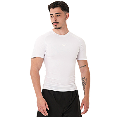MuscleCloth Tech Kısa Kollu T-Shirt Beyaz