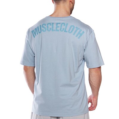 MuscleCloth Washed Oversize T-Shirt Açık Mavi