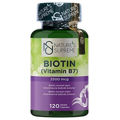 Nature's Supreme Biotin 2500 Mcg 120 Kapsül
