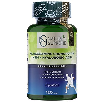 Nature's Supreme Glucosamine Chondroitin MSM + Hyaluronic Acid 120 Tablet