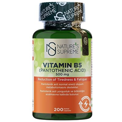 Nature's Supreme Vitamin B5 500 Mg 200 Kapsül