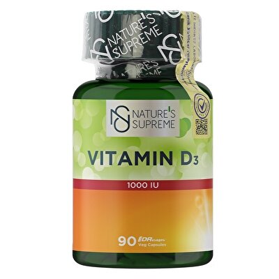 Nature's Supreme Vitamin D3 1000 IU 90 Kapsül